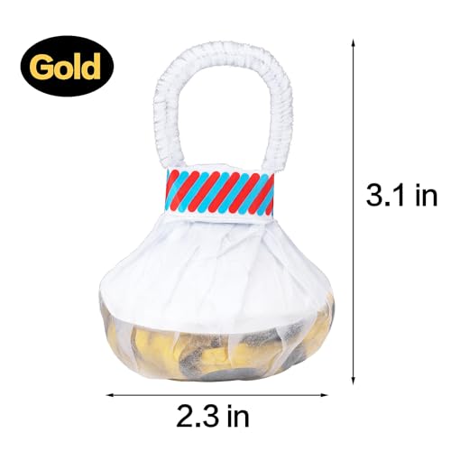 Image of Plastic Confetti Poppers No Mess Hand Thrown Streamers for Wedding Birthday Party Celebrations (Shining Gold, 10 Pack)