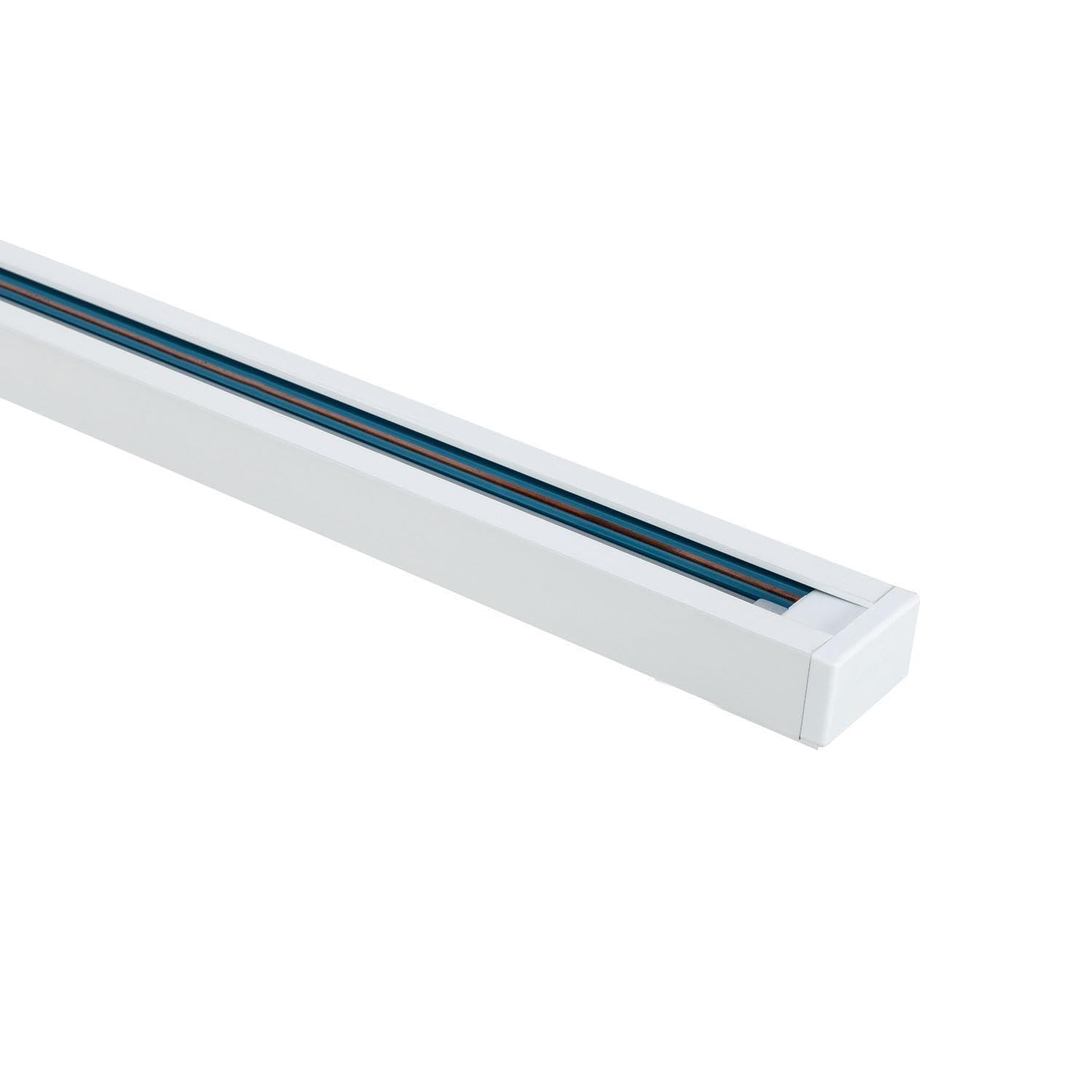 LEDKIA LIGHTING Carril Monofásico Aluminio para Focos LED 1 Metro Blanco
