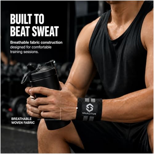 Image of Wrist Band For Gym Workout Wrist Support For Gym Straps For Men Hand Band Strap For Man Wrists Supporter Wrap For Man Workout Accessories For Women And Men 3 mm Thickness (Gray)