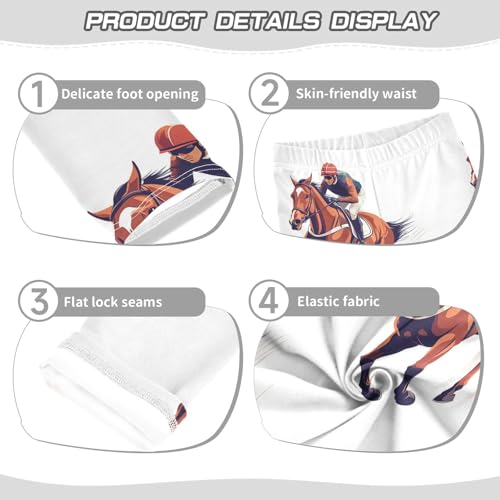 ZZKKO Girls Leggings Equine Sport Toddler Girls Clothes Leggings for Girls Toddler Girls Leggings 3-4T3