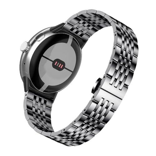 Correa de malla acero inoxidable compatible Pixel Watch miniatura 1