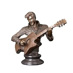LONDAEE Sculpture en cuivre Elvis Presley en bronze pour décoration de la maison - Les Beatles, Paul McCartney, John Lennon, RIngo Starr, George Harrison