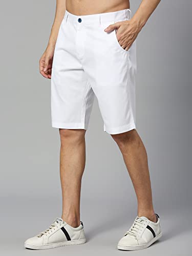 Image of Thomas Scott Men's | 100% Cotton | Solid | Above Knee | Button Closure | Chino | Casual Shorts for Men