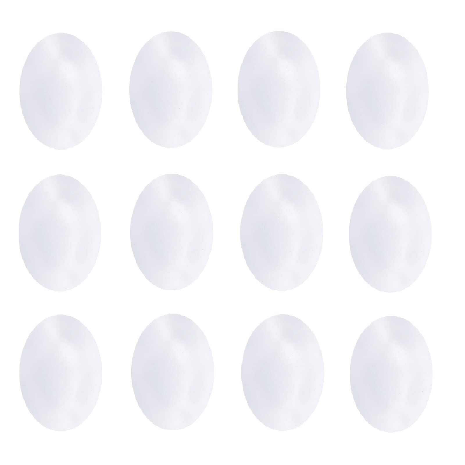 12 Pack Wooden Eggs, Easter Fake Eggs, DIY Craft Eggs for Party Favors, Easter Decorations (White)
