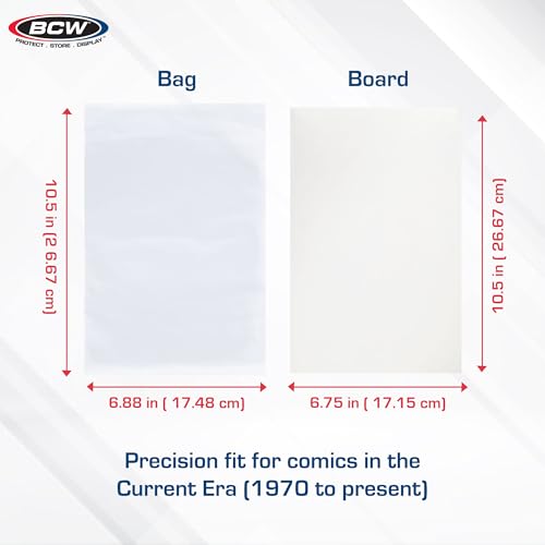 BCW Comic Book Bags and Boards for Current Age Comics - 200 Pack | Archival Grade Comic Book Sleeves & Backing Boards - Image 4