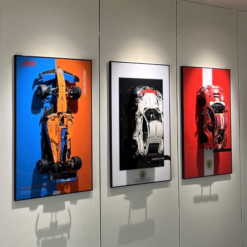 iLuane Display Wallboard for 42125 - Sports Race Car, Adult Collectibles Wall Mount, Home or Office Décor (No Car Included)