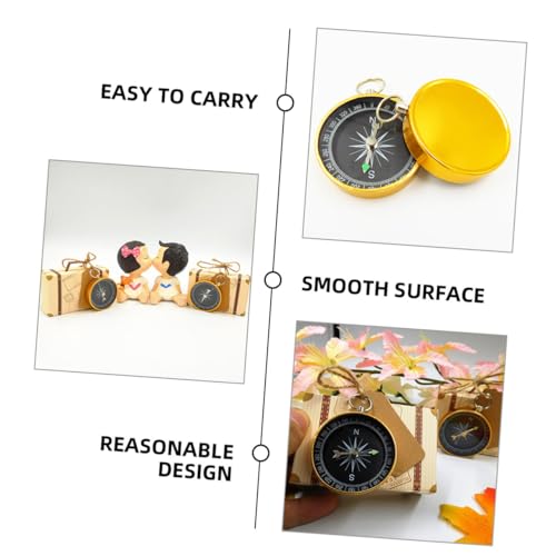 Set de 4 Brújulas Mini con Llavero de Aluminio para Camping miniatura 7
