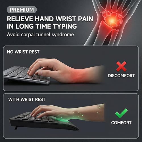 MIKUSO Large Print Computer Keyboard,High Contrast Big Letter Keyboard for Seniors Visually Impaired Low Vision,Laser Etched Non-Fade Keys,Wired USB Full Size with Wrist Rest for Windows（No Backlit） by MIKUSO - Image 4
