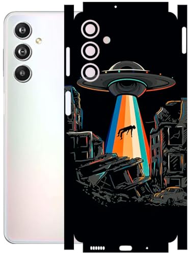 Image of AtOdds - Full Body Back Screen Guard Protector Film - Lamination Wrap Skin Sticker Compatible with Samsung Galaxy F54 (5G) | Scratchproof Matte Finish (Alien Invade)