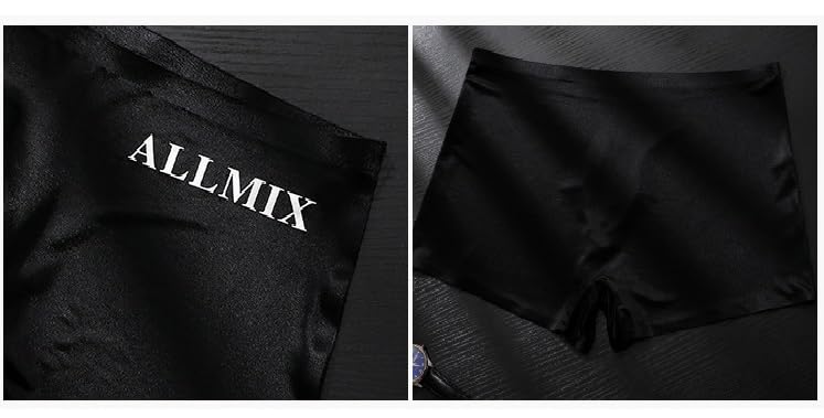 Men's Ice Silk Boxer Briefs, 3D Pouch, Sexy Semi - Transparent, ALLMIX Letter, Thin Underwear4