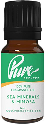 Sea Minerals & Mimosa Fragrance Oil - 10ml Suitable for Candles, Wax Melts, Cosmetics, Diffusers, Soaps (Sea Minerals & Mimosa)