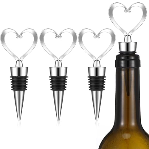 Teouuas 4 Pezzi Tappi per Bottiglie, Tappi per Bottiglie di Vino Riutilizzabili, Tappo Vino Ermetici, Tappo di Bottiglia per Champagne, Birra e Liquori, Conservazione Freschezza (Stile 2)