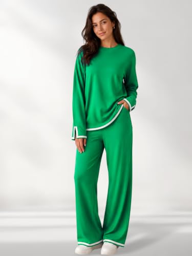 Image of TYSORT Women's Winter Woolen Sweater with Pajama | Warm Winter Wear Cord Set | Woolen Tracksuit Loungewear Set