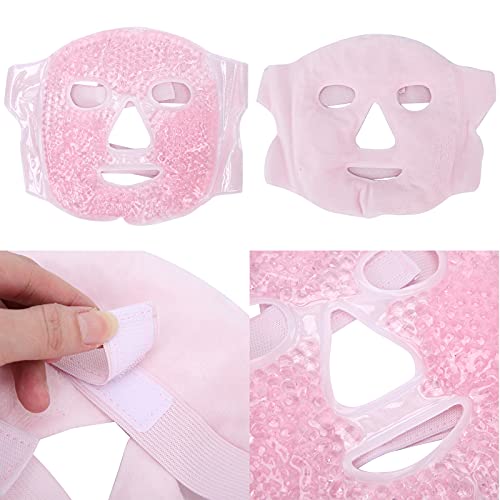 Máscara de gel facial, máscara de gel para os olhos, pacote de compressa fria, contas de gel, máscar