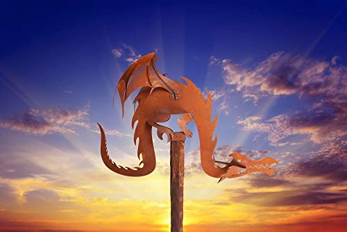 Preisvergleich Produktbild Ferrum Edelrost Drache Magic Dragon inkl. Holzb,Gr.III, 1-0955