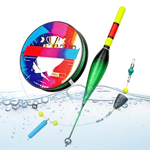 Wunuii Ligne Pêche,Kit Portable Haute Visibilité,Kit Automatique De Flotteurs pour Ligne De Pêche | Idéal pour Kayak Lac Rivière Étang Mer Bateau Quai...