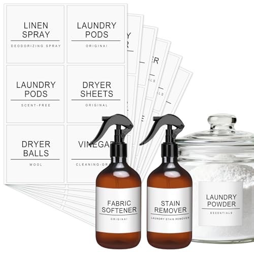 Laundry Room Labels Waterproof 36 Minimalist Home Organization Labels for