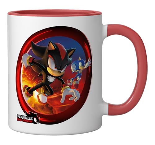 Taza cerámica Sonic the Hedgehog rojo y blanco 11 oz miniatura 2