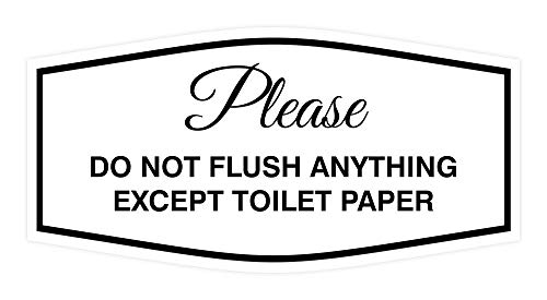 Panneau de papier toilette pour éviter les bouchons signalisation wc blanc