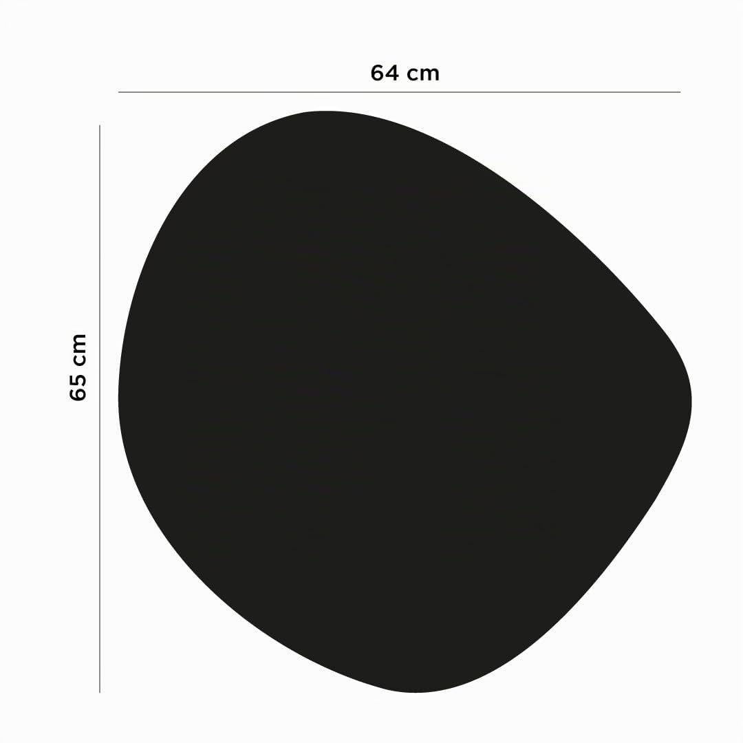 FERFLEX - Tableau noir magnetique - Ovoïde - Deco murale avec bande magnetique adhesive repositionnable - Vendu avec 8 aimants argentés & 1 rouleau d’adhésif aimanté - 65x64cm.