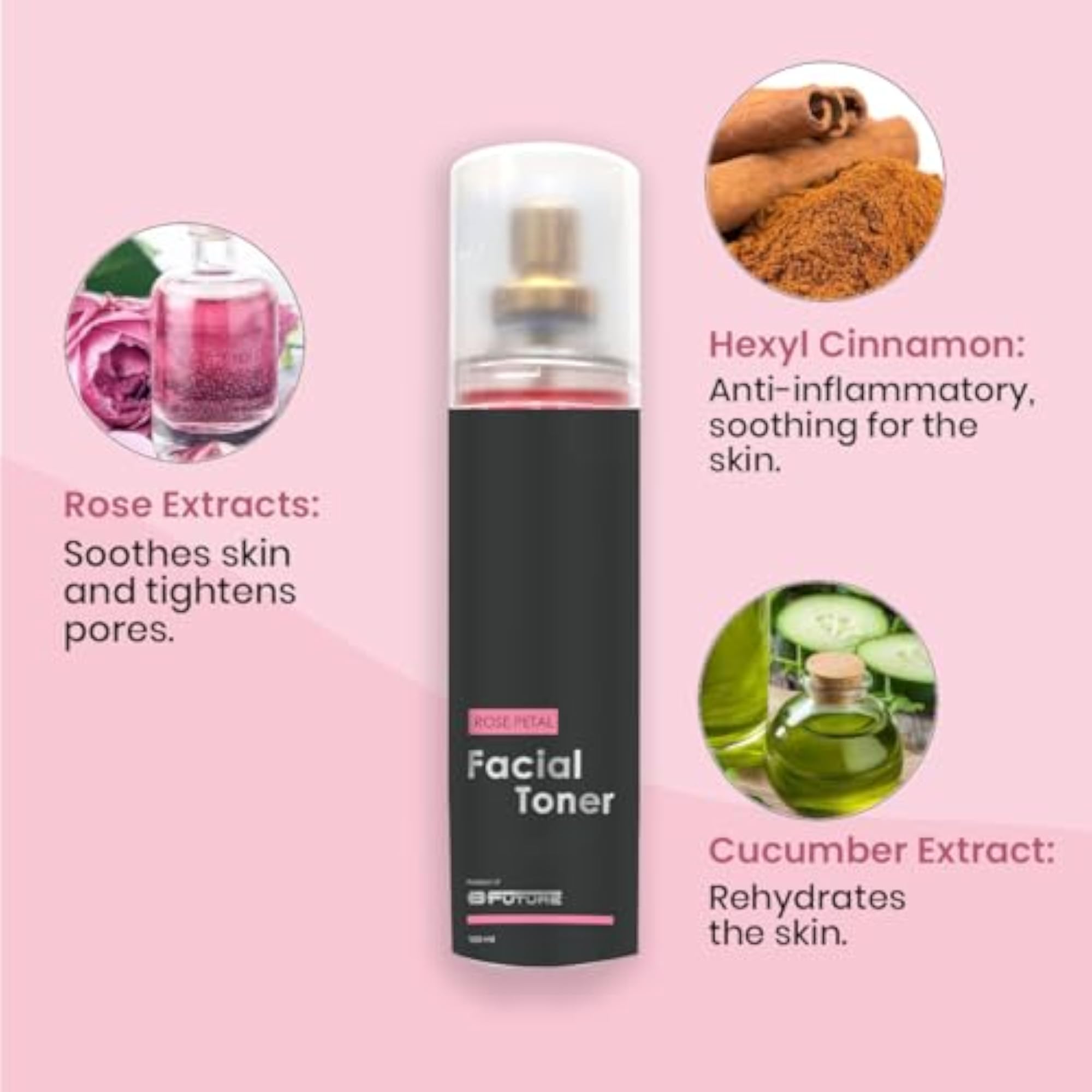Facial Toner with Rose Extract for Hydration and Refreshing