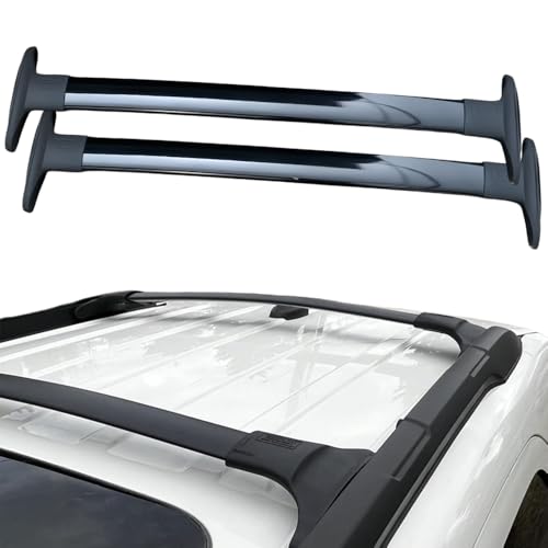 MengZJ per Ford Ecosport Barre Portatutto, Portapacchi per 2013-2021, per Auto con Guide Portante in Lega di Alluminio 180 kg, con Strumenti di Installazione,2-Black