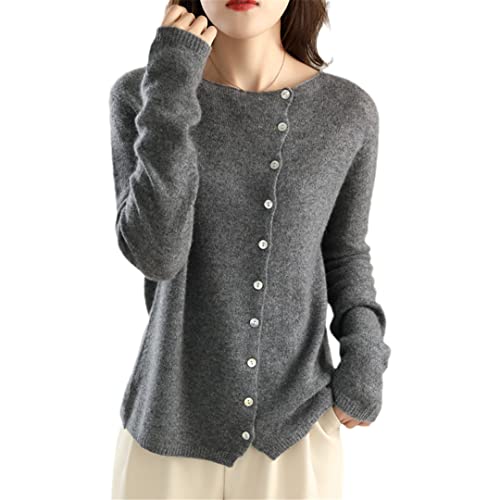Alloaone Kaschmir Pullover Damen O-Ausschnitt Strickjacke Leichte Warme...