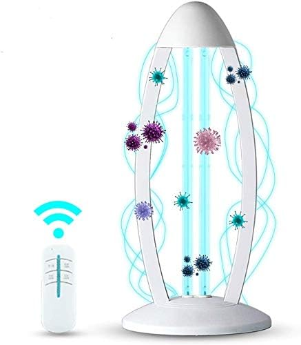 Aulinx 110V 36W UV Lamp with Ozone White Plastic, with Three-Step Timing Remote Control, for Household Disinfection Germ Virus Free