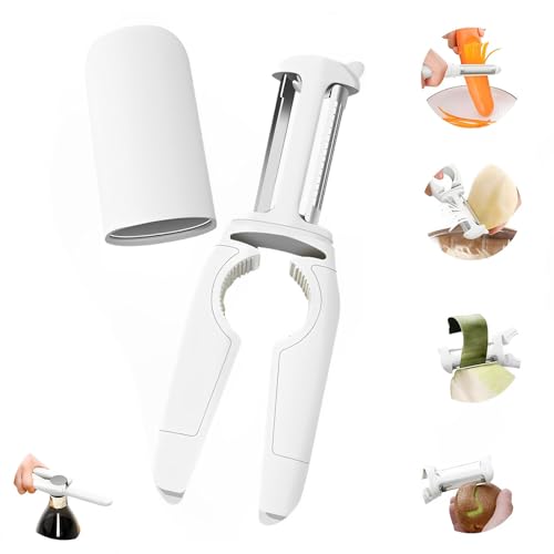 Pelador De Para Verduras, Regerly 1 Pieza Pelador de Patatas Pelador Peladores Universales de acero Inoxidable Pelador Giratorio Multifuncion Pelapatatas per Verduras Manual Peeler