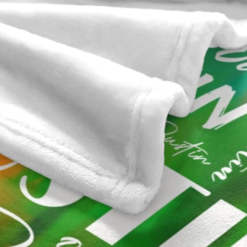 Name Blanket Personalized Name Blanket Customized Blanket with Name Text for Adult Kid Birthday Christmas Mothers Fathers Valentines Day Gift
