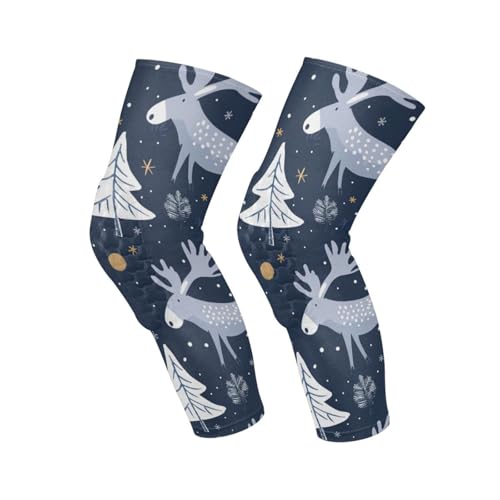 HXshaoye Navy Blue Moose Winter athletic knee brace for men (Pack of 2) Support for All Sports exercise knee pad for Walking, Gym, Climbing, rodilleras para gym mujer