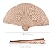 WINSD 100Pcs Wedding Fans Personalized Folding Hand Fans Custom Sandalwood Wedding Fans with Organza Bags Wedding Party Favor Abanicos De Mano Wedding Fans for Guests (100)
