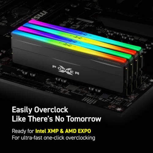 Image of SP Silicon Power XPOWER Zenith RGB DDR5 32GB 6000MHz CL36 1.35V UDIMM Gaming Desktop Computer RAM Memory, Black (SP032GXLWU60BFSF)
