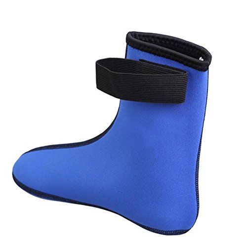 Fayeille - Calcetines de neopreno para natación, surf, buceo, 3 mm, color azul y negro, No nulo, azul, extra-large