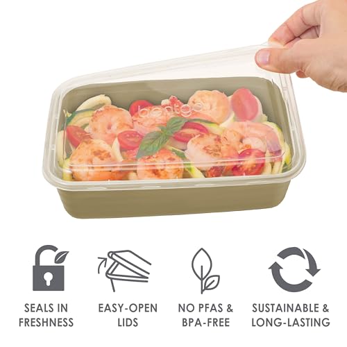 Image of Bentgo Prep Meal Prep Kit, 1, 2 & 3-Compartment Containers, 60 Piece Set
