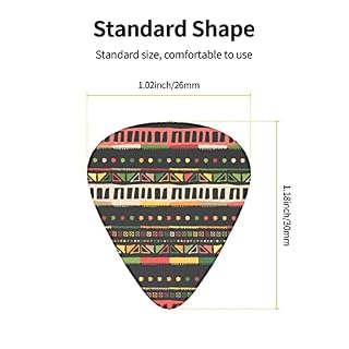 Lot de 12 médiators de guitare vintage ethnique exotique géométrique noir pour guitare électrique basse acoustique avec boîte - Les Beatles, Paul McCartney, John Lennon, RIngo Starr, George Harrison Lot de 12 médiators de guitare vintage ethnique exotique géométrique noir pour guitare électrique basse acoustique avec boîte – Image 5