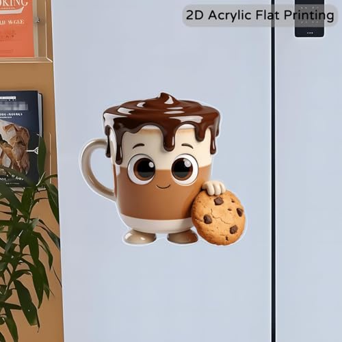 Imán decorativo de taza de café para refrigerador miniatura 7