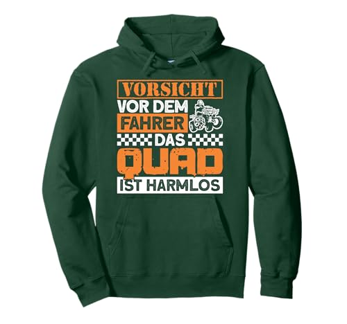 Vorsicht Fahrer Quad Harmlos Quad ATV Zubehör Quad Pullover Hoodie