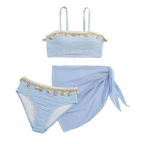 Tankini liso dos piezas para niña y adolescentes con top y pantalón corto