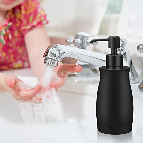 Arktek Matte Black Soap Dispenser Stainless Steel 13.5 Oz - Liquid Hand Lotion Dispenser Decor Refillable Dishwashing Soap Dispenser For Kitchen Bathroom Countertops Farmhouse College Dorm #TOP7