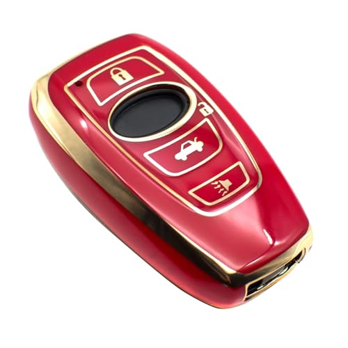 Coque de clé Subaru en TPU Rouge brillant protection élégante FEYOUN