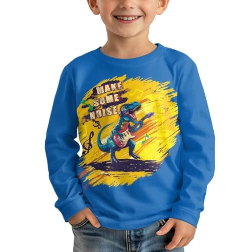 Boys Girls Athletic Crewneck Tops Comfortable Long Sleeve Shirts Casual Stretch Tees T-Shirt for 3-16 Years Child4