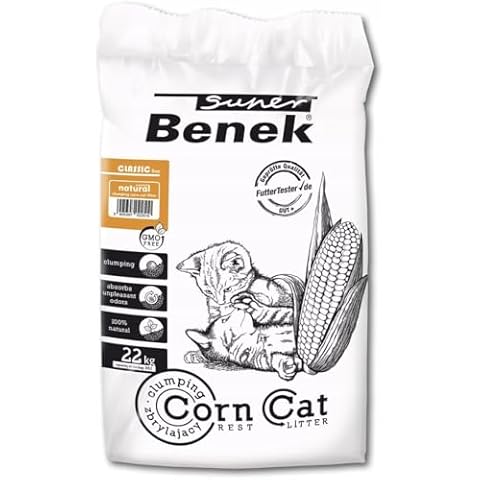 SUPER BENEK Natural Clumping Corn Cat Litter Cover