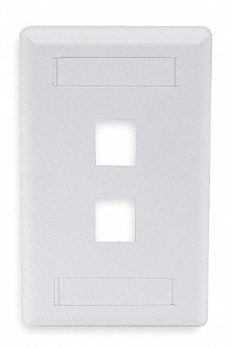 IFP12OW - Hubbell 2-Port Rear-Loading Single-Gange Faceplate, Office White, Pack of 5