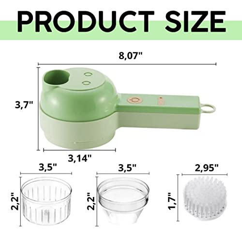 Yarrd FR4 4 In 1 Portable Electric Vegetable Cutter Set Mini Food Slicer And Chopper For Kitchen Multifunctional Wireless Grinder Peeler Clean Brush Function Multifunctional thumb #1