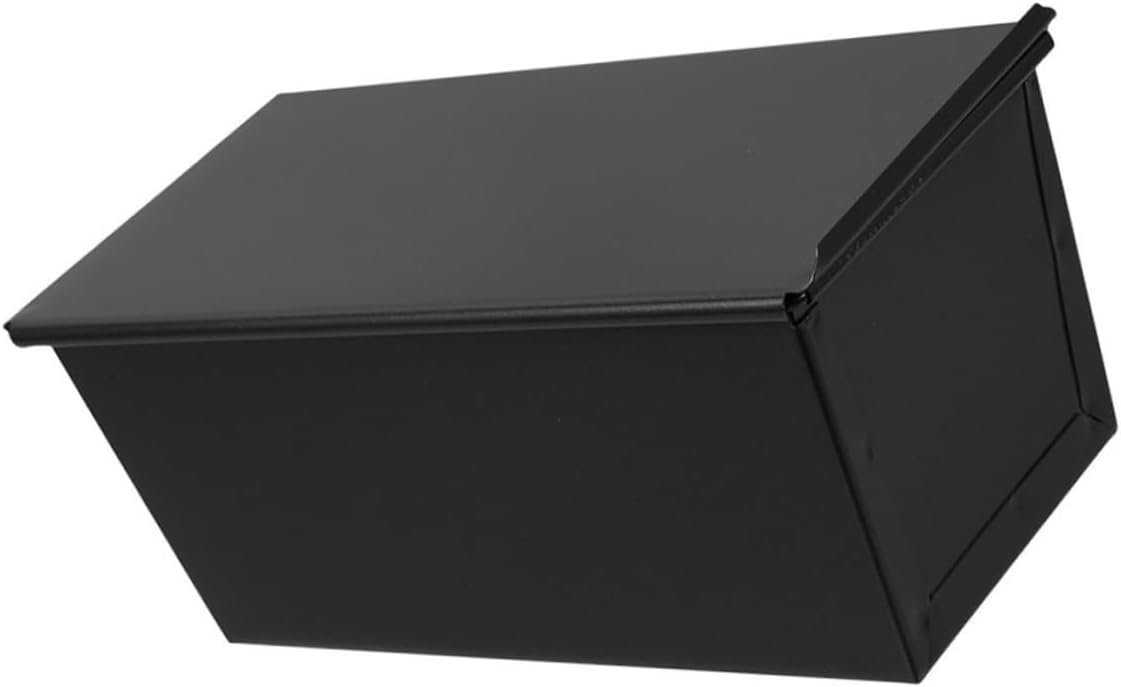 Nonstick Bread Loaf Pan with Lid 1000g Black Stainless Iron Baking Mold for Sandwiches and Toast Baking at Home