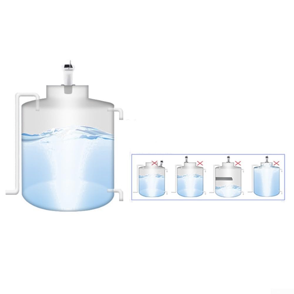 Automatischer Wasserstandsanzeiger TSFT005 mit kabelloser Reichweite 100 m für Wassertanks 4 3 Zoll Bildschirm zeigt Wasserstand und Temperatur IP65 bewertet Gerät