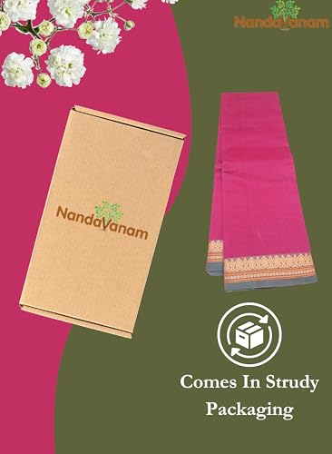 Image of Women's Chettinad Cotton Sarees | Handloom Saree with Blouse | Pure Cotton Sarees for Women Daily use and All Occasion Wear| Soft, Comfort Cotton Saree