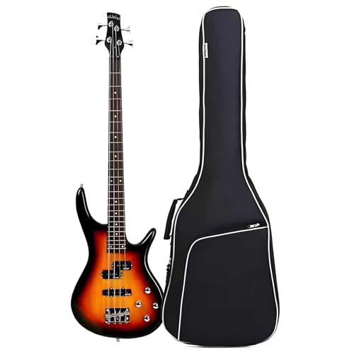 TBACW Bass Guitar Case - Bass Guitar Gig Bag 0.4 Inch Thick Padding Backpack Soft & Large Pocket...