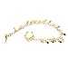 Honbay Body Jewelry Fake Septum Ring Non Piercing Nose Rings with Chain Nose to Ear Chain with Tassel (Gold)